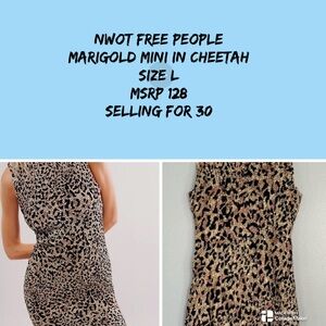 Free People Cheetah Print Mini Dress